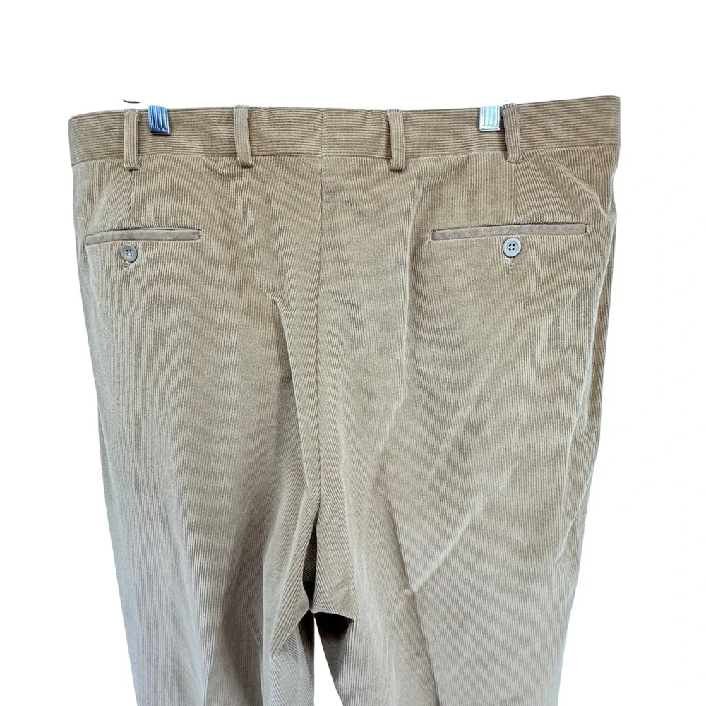 Set of 2 Keithmoor Corduroy Pleated Trousers Tan/Olive‎ Size 42R Men Classic Fit